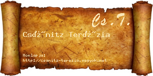 Csánitz Terézia névjegykártya